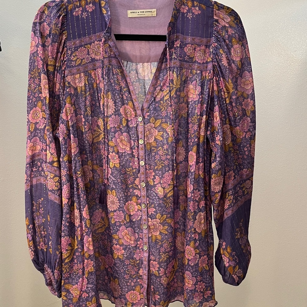 Spell Juniper Blouse Small - image 2